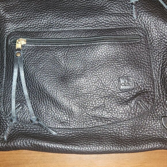 JMB Villa Sak Black Pebbled Leather Backpack & Shoulder Bag – Hardly Used! - Picture 4 of 9
